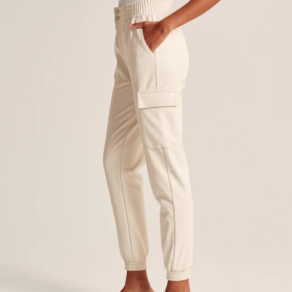 Vegan Leather Joggers - Picture 4 of 11